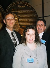 Sierra Club volunteer representatives at Induction Ceremony for John Muir Medalliion of the Extra Mile Volunteer Pathway - left to right - Steve Bruckner Virginia Chapter Conservation Chair, Julia Locascio Membership Chair of the Washington D.C. Chapter, and Ron Henry, Chair of the Sierra Club's Maryland Chapter