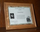 John Muir Memorial Association plaque for John Muir Conservation Award for 

1996 awarded to Harold Wood