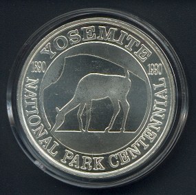 Yosemite National Park Medallion by Yosemite Park and Curry Company Silver Back