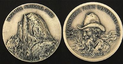 John Muir 1972 National Parks Centennial Medallion