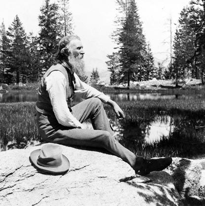 John Muir at Mirror Lake,  Yosemite