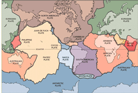 Word Plate Tectonic Map
