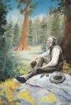 Painting of John Muir in Grant Grove,  Kings Canyon National Park
