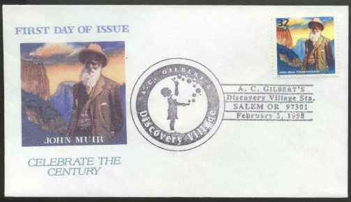 Discovery Village John Muir 1998 First Day Cover