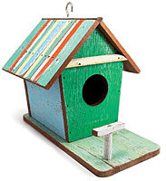 upcycled, birdhouse,  green gifts, ecofriendly gifts