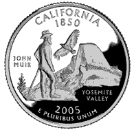 John Muir Yosemite California State Quarter Final Proof