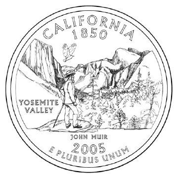 U.S. Mint Version of John Muir-Yosemite Valley coin design