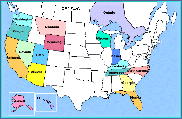 USA Canada Map