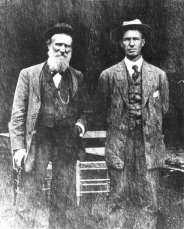 John Muir and William Kent at Muir Woods Inn circa 1909