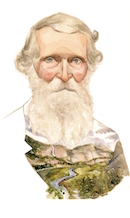 Hetch Hetchy in His Heart - Painting of John Muir by Brenna Gerlach