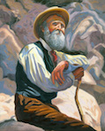 PPainting of John Muir as a Dancing Saint