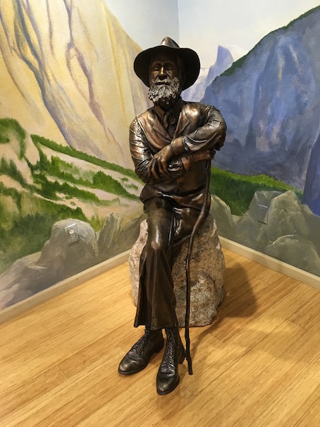 John Muir Sculpture in Yosemite National Park Visitor Center