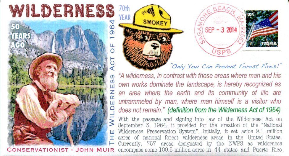 50th Anniversary of hte Wilderness Act of 1964 with John Muir Cachet