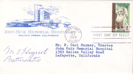 John Muir Hospital 1964 First Day Cover