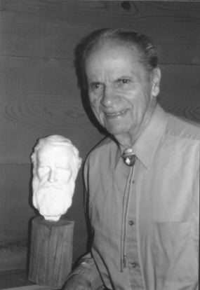 Rudy Wendelin with Muir Bust