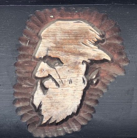 John Muir Carving at Muir College UCSD