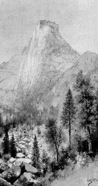 [North Tower, from Talus Slope at foot of Glacier Monument.]