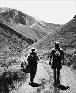 Hikers near Nevada's Toiyabe Range