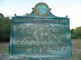 John Muir in Florida Historical Marker - Front - Cedar Key Florida