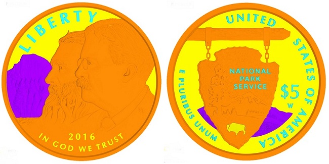 2016 NPS Centennial Gold Coin  - Color Coding of Finishes