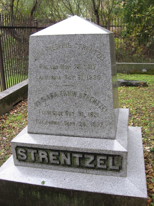Strentzel Headstone in Strentzel-Muir gravesite