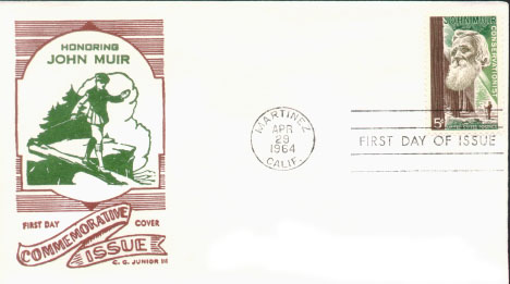 C. G. Junior III  John Muir 1964 First Day Cover