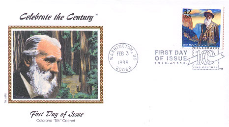 Colorano Silk Cachet John Muir 1998 First Day Cover