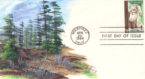 Henry Handpainted John Muir 1964 First Day Cover