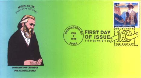 Heritage Cachets John Muir 1998 First Day Cover