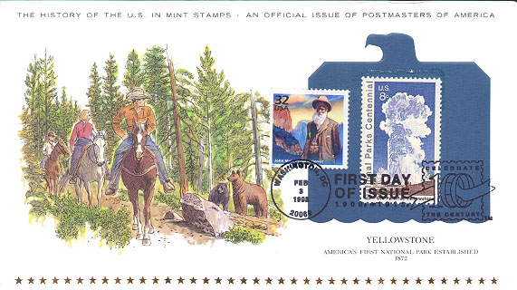 Muir/Yellowstone Combo John Muir 1998 First Day Cover