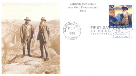 Mystic Stamp Company John Muir 1998 First Day Cover