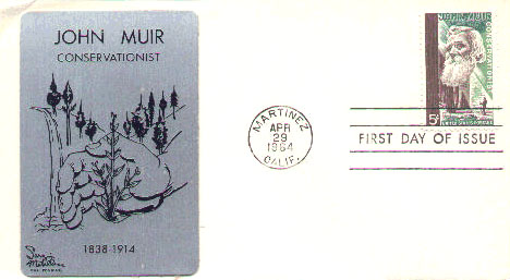 Sarzin MetallicJohn Muir 1964 First Day Cover